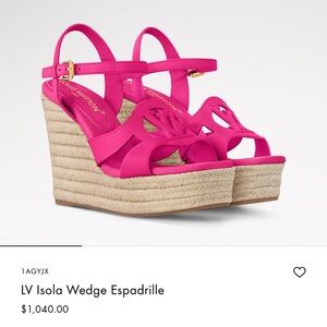 Louis Vuitton Isola Espadrille Wedge Sandals | Size 37.5